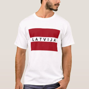 T-shirt Nom letton des textes de Latvija de pays de