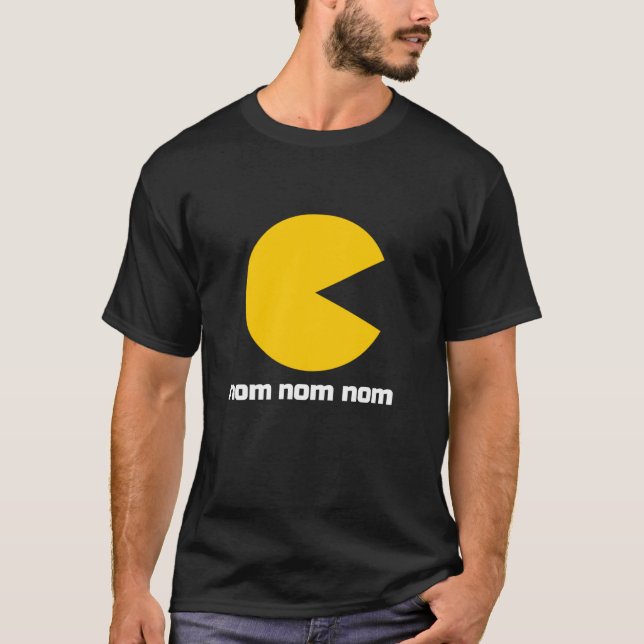 T-shirt Nom Nom Nom Nom du jeu vidéo classique (Devant)