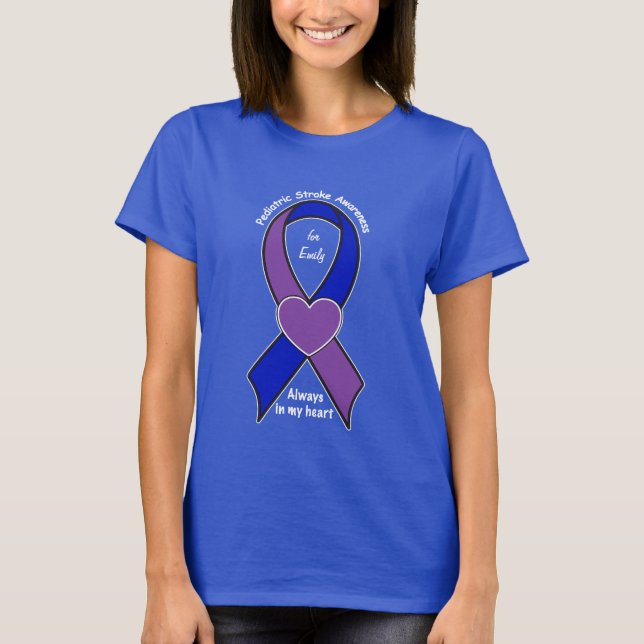 T-shirt Nom pédiatrique de conscience de course (Devant)