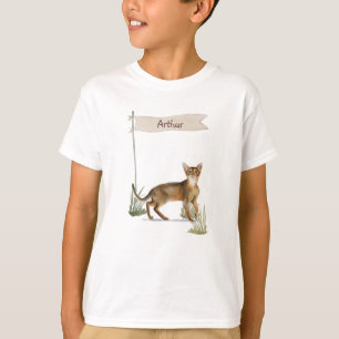 T-shirt Nom personnalisé Animal de chat Abyssinian