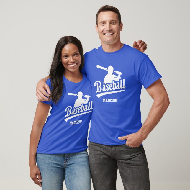 T-shirt Nom personnalisé Baseball (Unisexe)