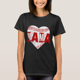 T-shirt Nom personnalisé Baseball Maman