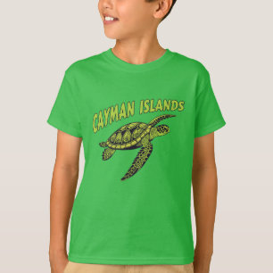 T-shirt Nom personnalisé Cayman Islands Turtle