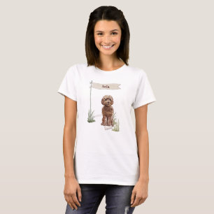 T-shirt Nom personnalisé Cockapoo Brown chien animal de co