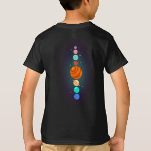 T-shirt Nom personnalisé Cool Astronaut Système solaire En