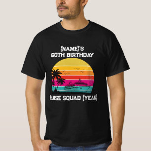 T-shirt Nom personnalisé Croisière équipe 60e Anniversaire