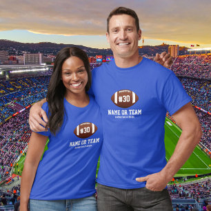 T-shirt Nom personnalisé de conception du football,