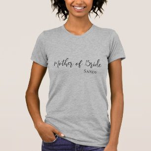 T-shirt Nom personnalisé de la mère de la mariée