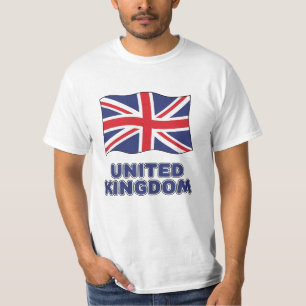 T-shirt Nom personnalisé Drapeau Royaume-Uni