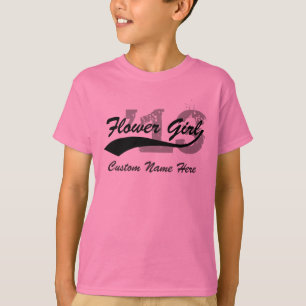 T-shirt Nom personnalisé et année Flower Girl Shirt