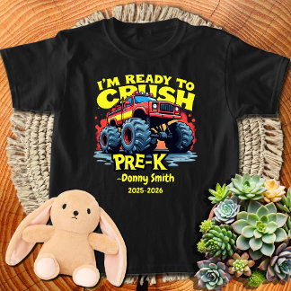 T-shirt Nom personnalisé et année scolaire Retour à l'écol