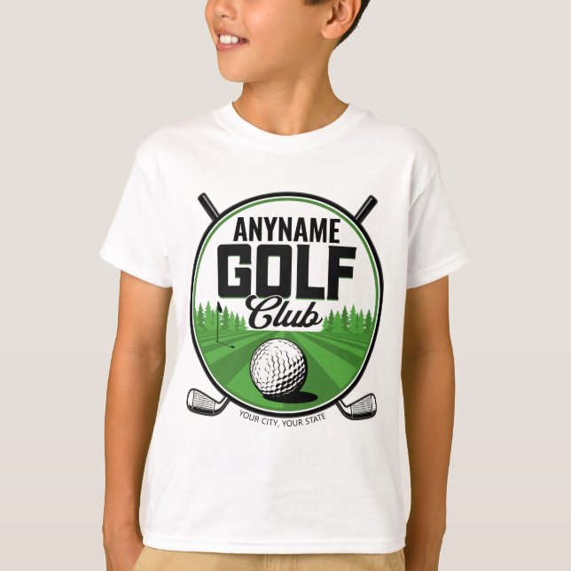 T-shirt NOM personnalisé Golfing Pro Golf Club Player (Devant)