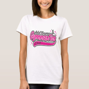 T-shirt NOM personnalisé Gymnaste Split Leap Gymnastique