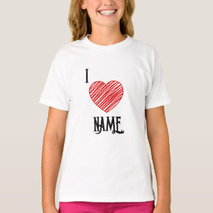 T-shirt Nom personnalisé I ♥