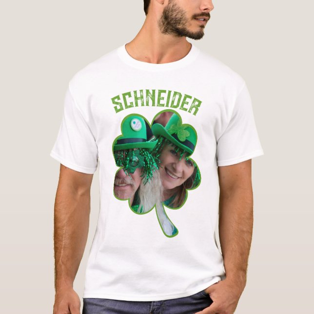 T-shirt Nom personnalisé Jour de la Saint Patrick photo de (Devant)