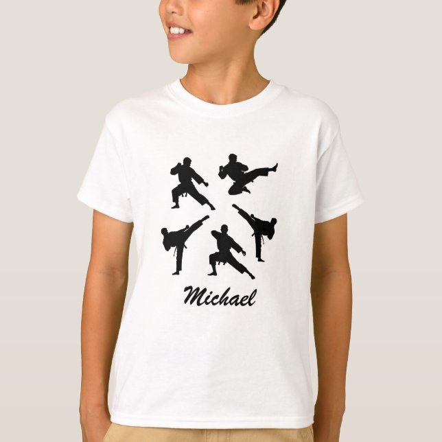T-shirt Nom personnalisé Karate / Taekwondo / judo (Devant)