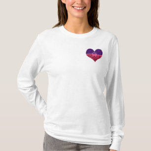 T-shirt Nom personnalisé léopard rose pourpre damassé arc