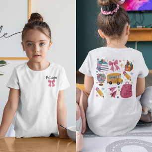 T-shirt Nom personnalisé mignon Conception de l'école Chem