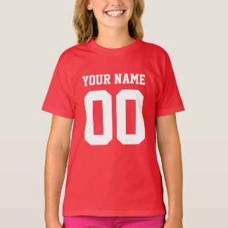T-shirt Nom personnalisé Numéro Filles Football Jersey Shi
