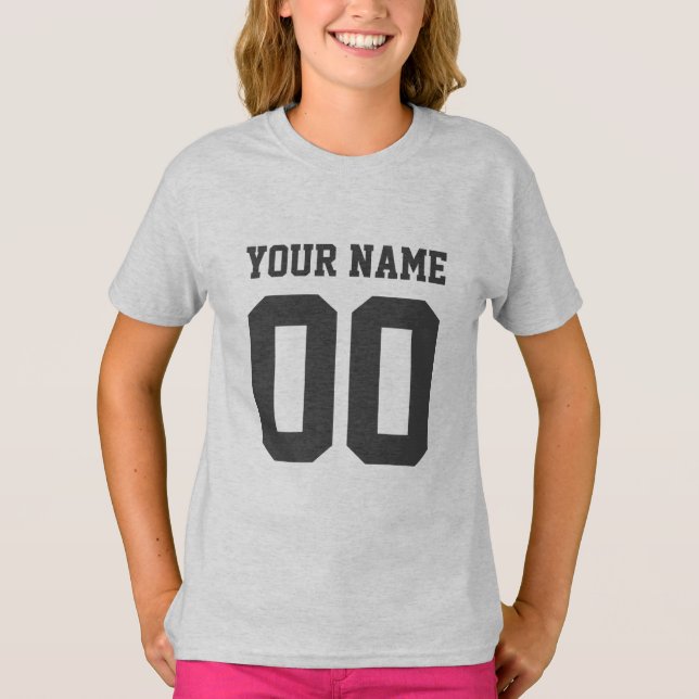 T-shirt Nom personnalisé Numéro Filles Football Jersey Shi (Devant)