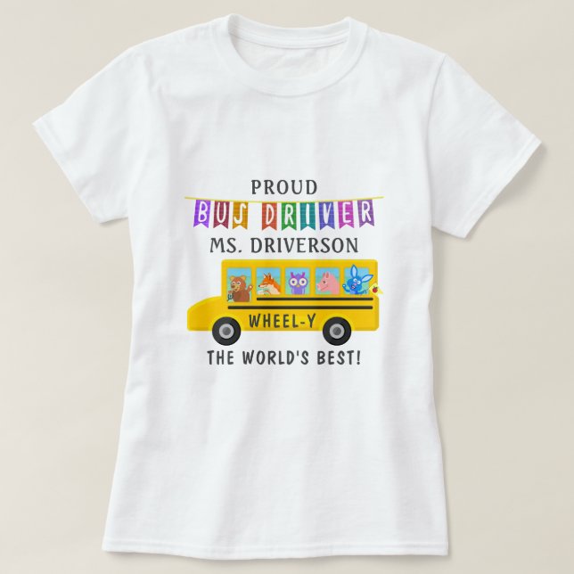T-shirt Nom personnalisé par | mignon d'animaux de (Design devant)