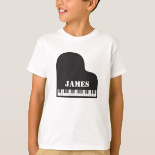T-shirt Nom personnalisé Pianist Piano Keys