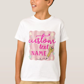 T-shirt Nom personnalisé Retour à l'école Niveau