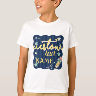 T-shirt Nom personnalisé Retour à l'école Niveau
