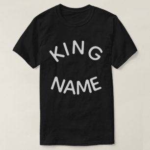 T-shirt Nom personnalisé Roi – Design Royal Gras