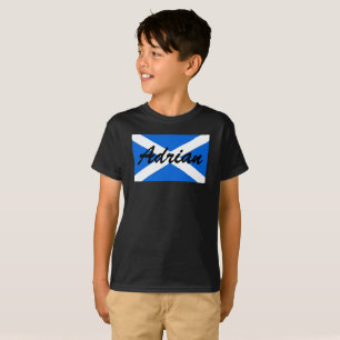 T-shirt Nom personnalisé Scottish Flag bcnt