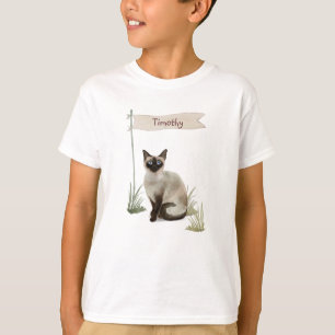 T-shirt Nom personnalisé Siamese Chat Pet