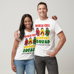 T-shirt Nom personnalisé SICKLE CELL SUPPORT SQUAD