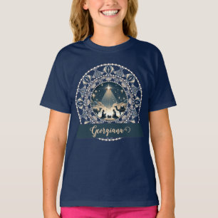 T-shirt Nom personnalisé Star of Wonder Nativité Dot Manda
