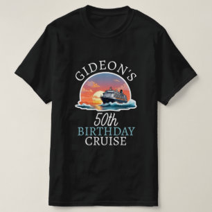 T-shirt Nom personnalisé Sunset Cruise Boat Anniversaire