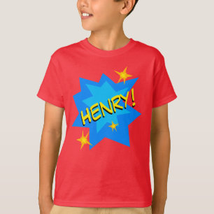 T-shirt Nom personnalisé Superhero garçon