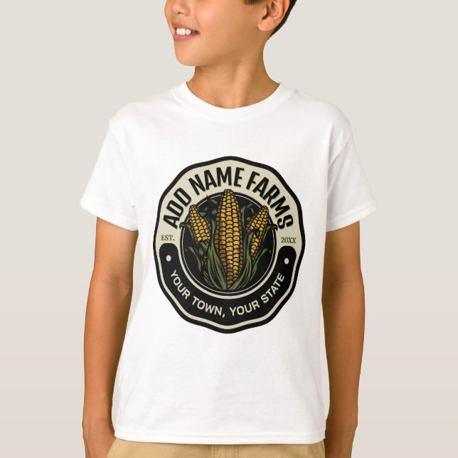 T-shirt Nom personnalisé Sweet Corn Garden Agricole (Devant)