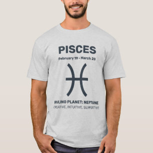 T-shirt Nom personnalisé / Texte Zodiac Signes Poissons