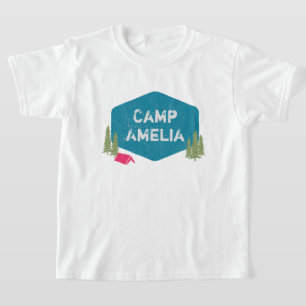 T-shirt Nom personnalisé unique du camp fête d'anniversair