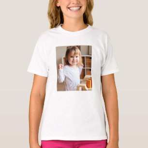 T-shirt Nom photo et script de soeur