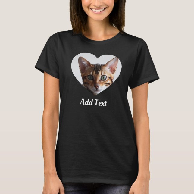 T-shirt Nom photo personnalisé Texte Personnalisé Animaux  (Devant)