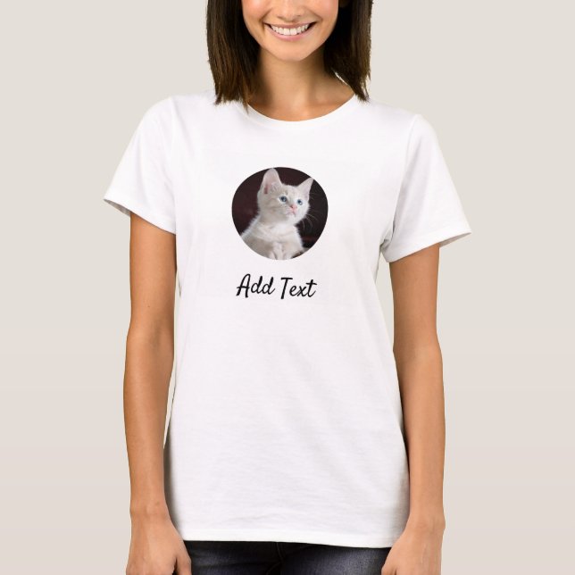 T-shirt Nom photo personnalisé Texte Personnalisé Animaux  (Devant)