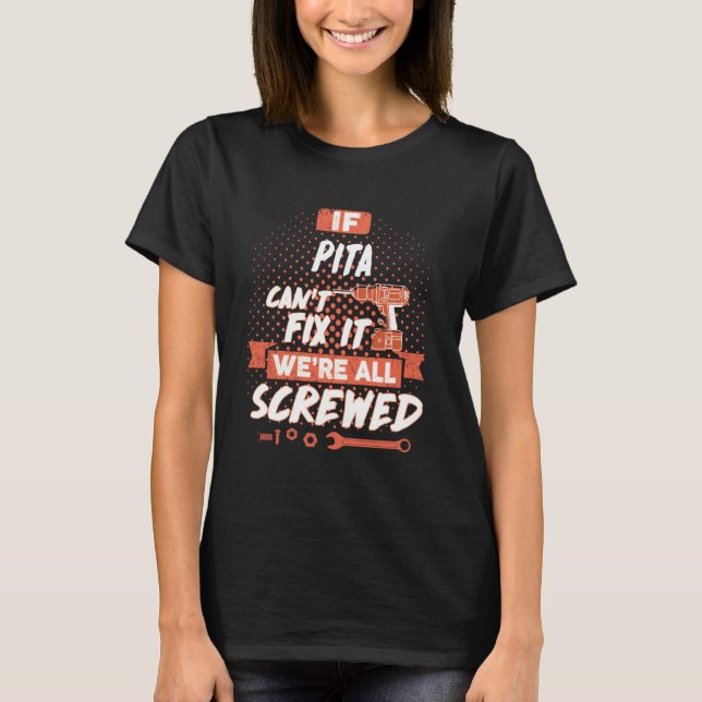 T-shirt Nom PITA, nom de famille PITA crête (Devant)