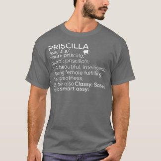 T-shirt Nom Priscilla Définition Priscilla Fema