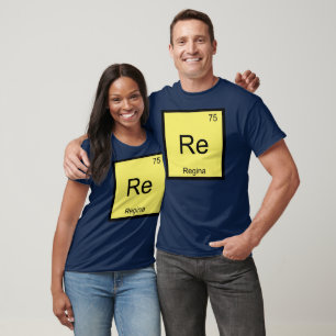 T-shirt Nom Regina Chimie Élément Tableau Périodique