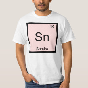 T-shirt Nom Sandra Chimie Élément Tableau périodique