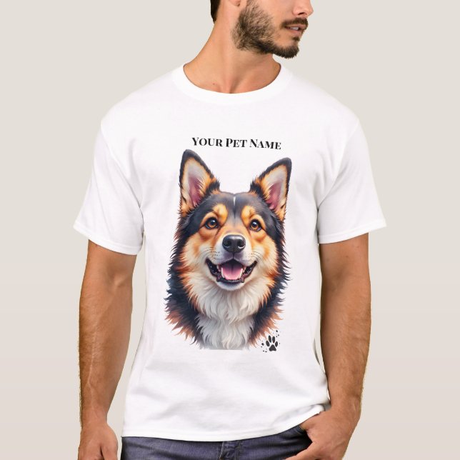 T-shirt Nom simple moderne d'animal de compagnie & Concept (Devant)