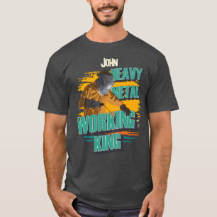 T-shirt Nom soudeur personnalisé métal lourd travail roi