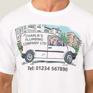 T-shirt Nom sur la fourgonnette de l'entreprise Propriétai
