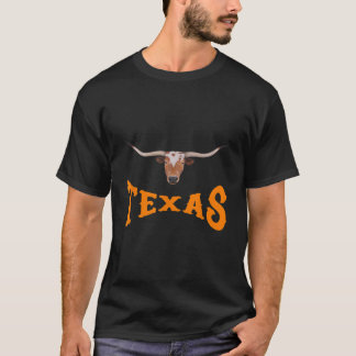 T-shirt Nom Texas Avec Longhorn Steers Head