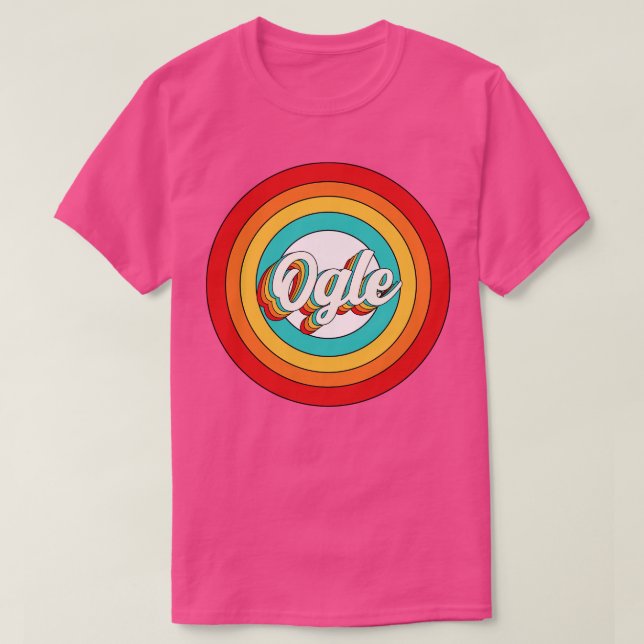 T-shirt Nom unique Chemise Vintage Cercle Ogle (Design devant)